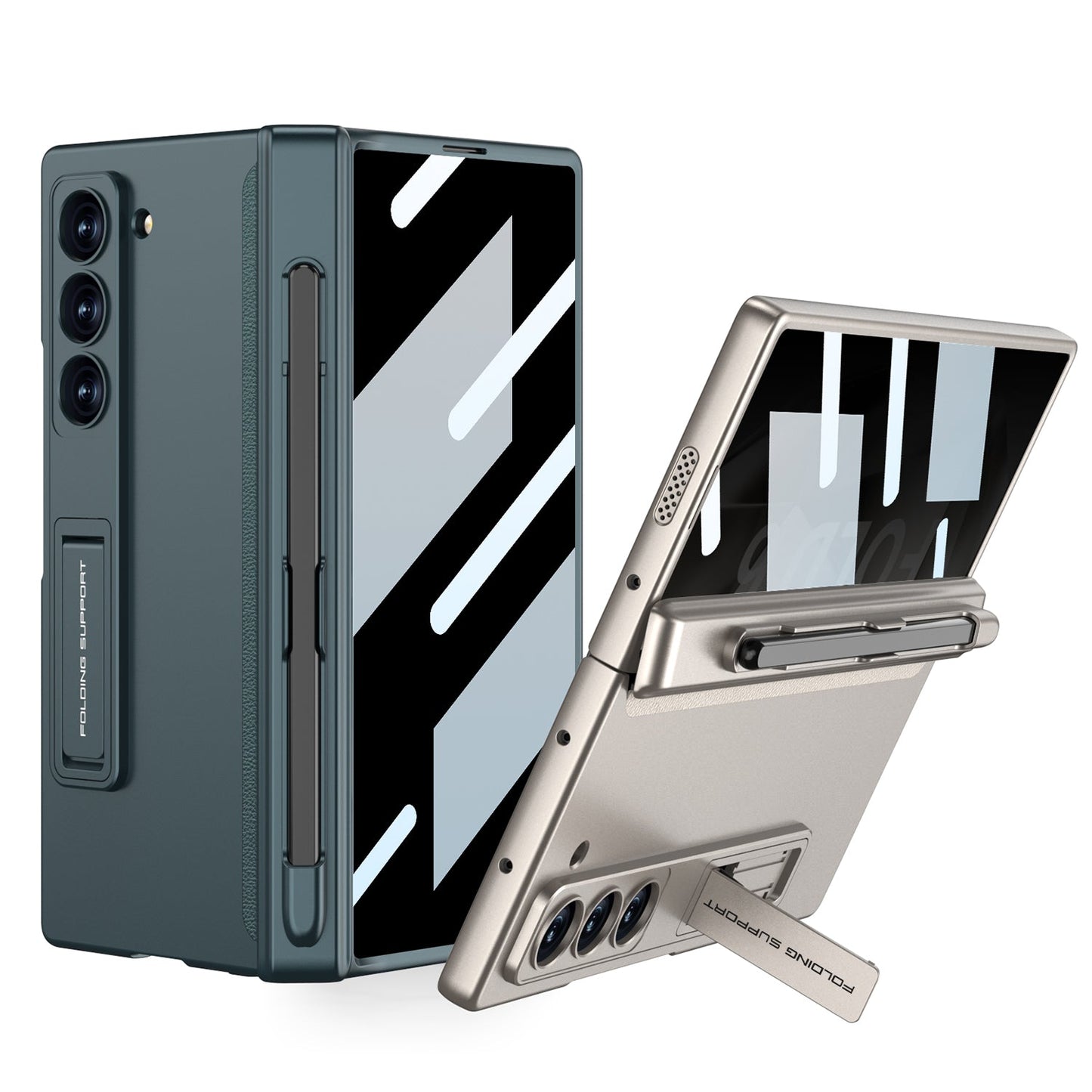 FoldShield™ 360° Privacy Armor Case with Magnetic S-Pen Hinge Guard and Discreet Kickstand
