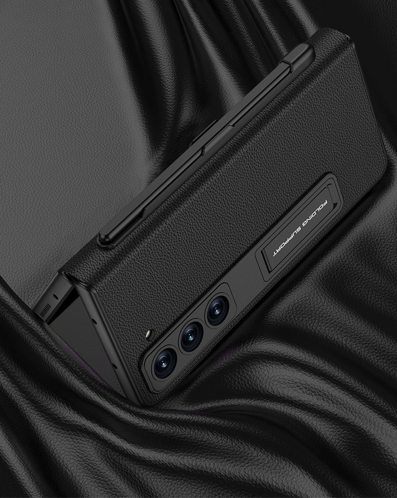 All-in-One Luxury Z Fold Leather Case: Stylus, Stand & Hinge