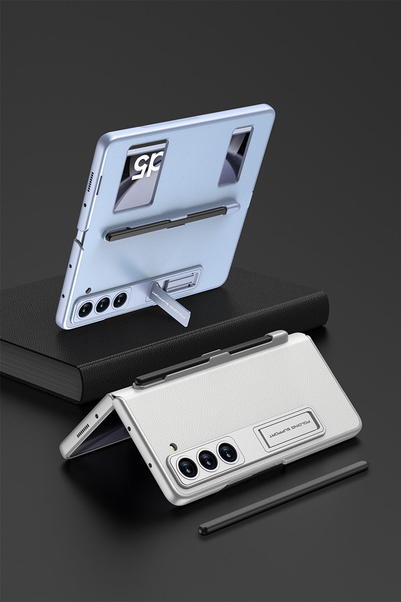 All-in-One Luxury Z Fold Leather Case: Stylus, Stand & Hinge