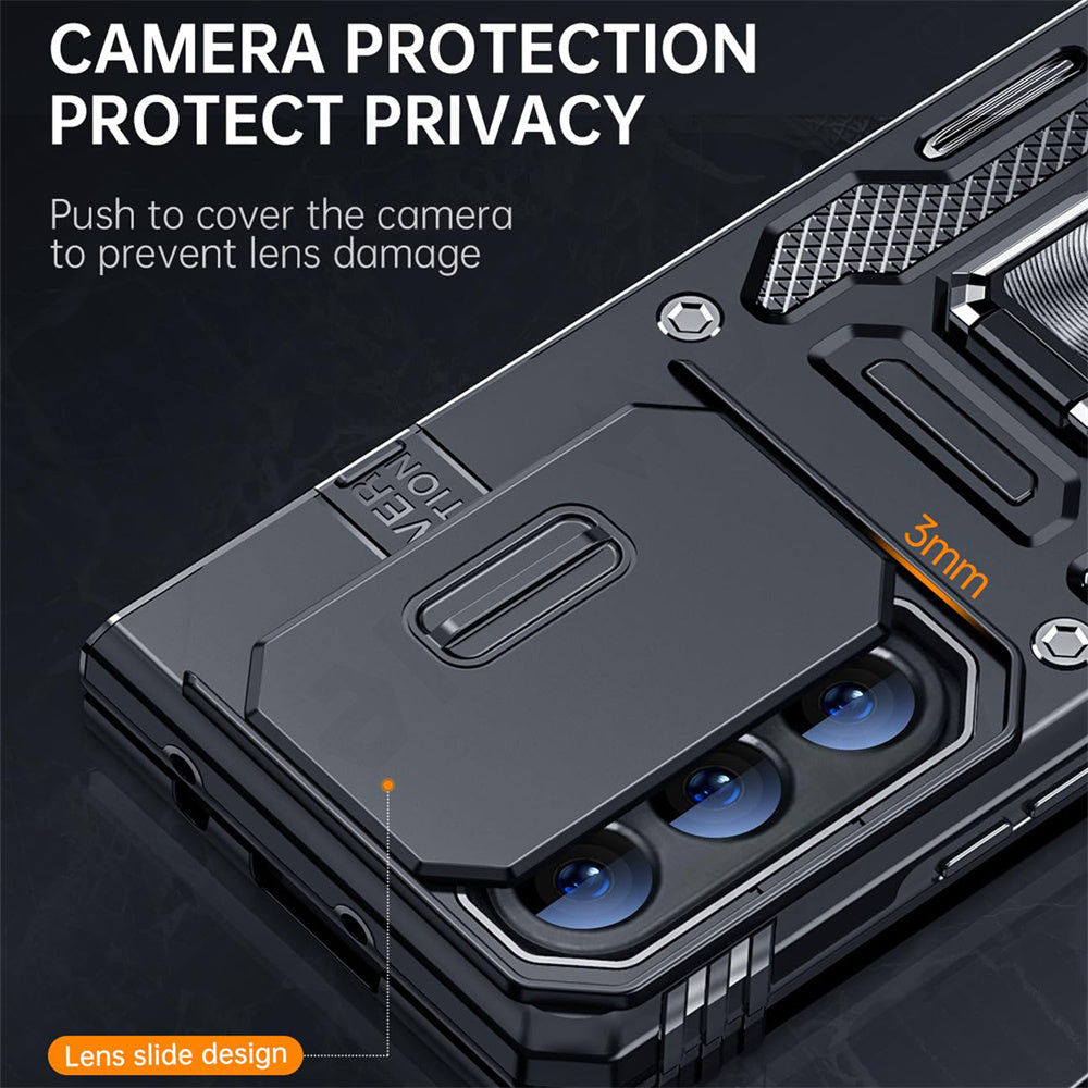 Z Fold Series Shockproof Ring kickStand Cam Slide Case