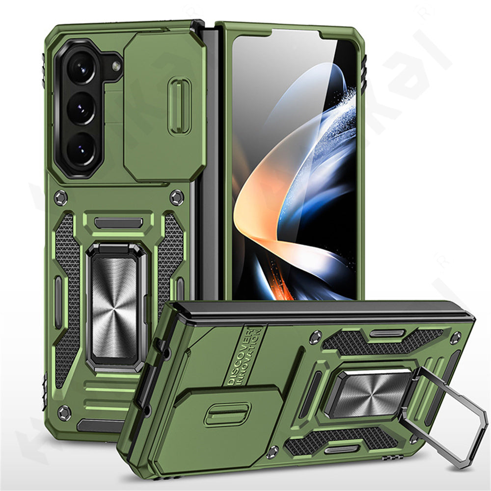 Z Fold Series Shockproof Ring kickStand Cam Slide Case
