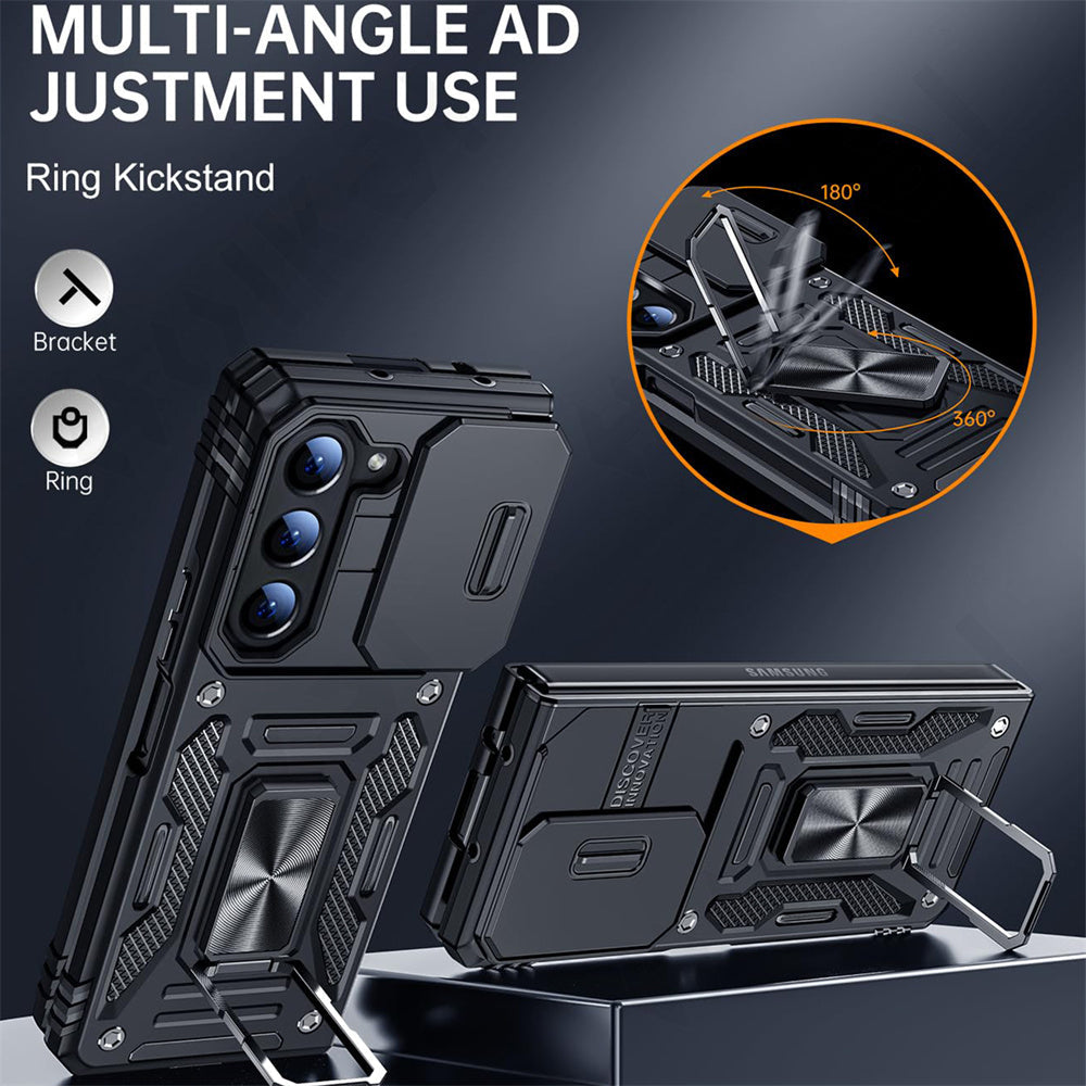 Z Fold Series Shockproof Ring kickStand Cam Slide Case