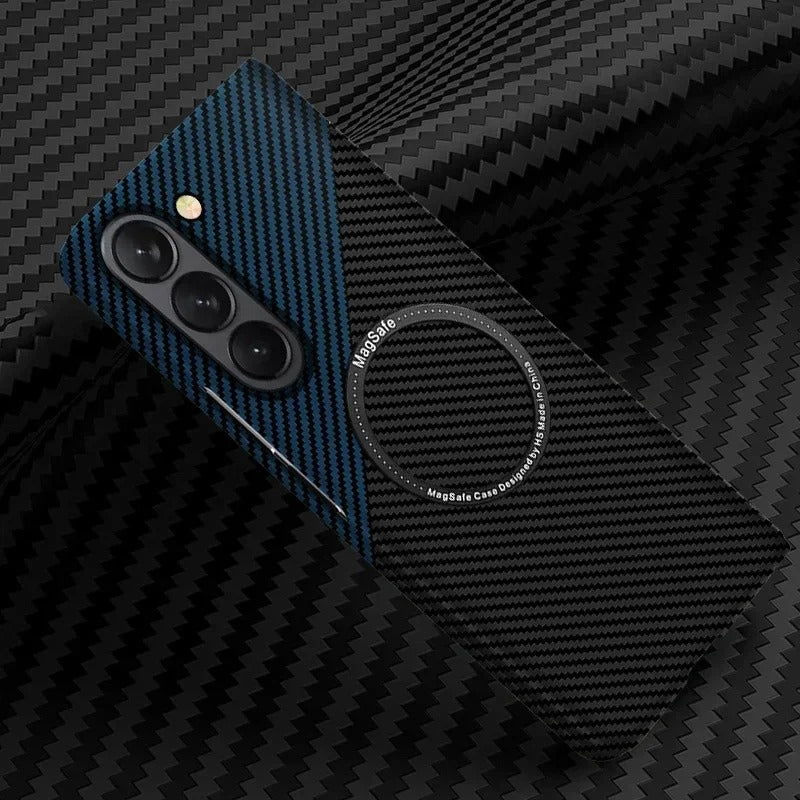 CarbonEdge Fold – Ultra-Thin MagSafe Fiber Armor