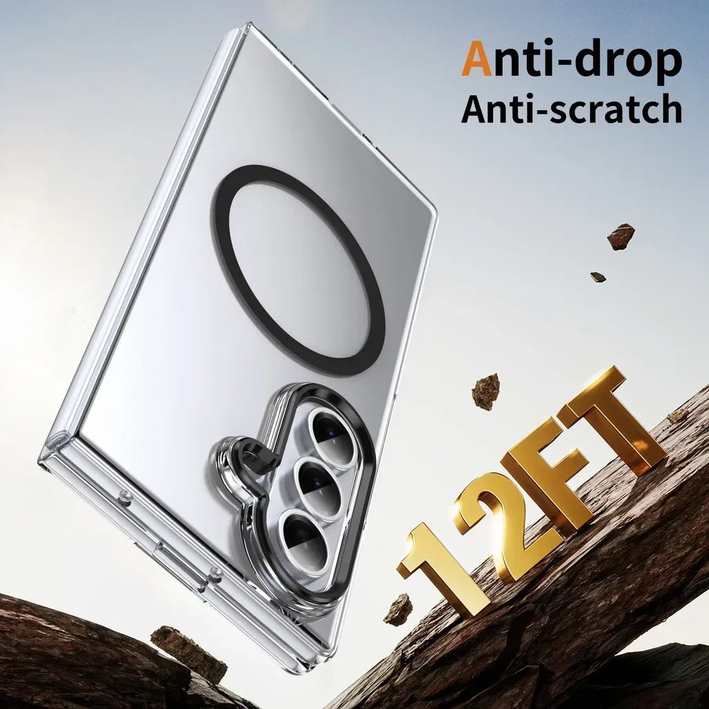 CrystalMag Fold – Ultra-Clear MagSafe Case with Full Protection