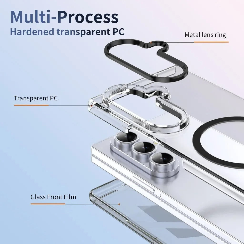 CrystalMag Fold – Ultra-Clear MagSafe Case with Full Protection