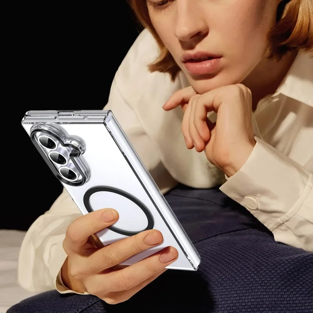 CrystalMag Fold – Ultra-Clear MagSafe Case with Full Protection