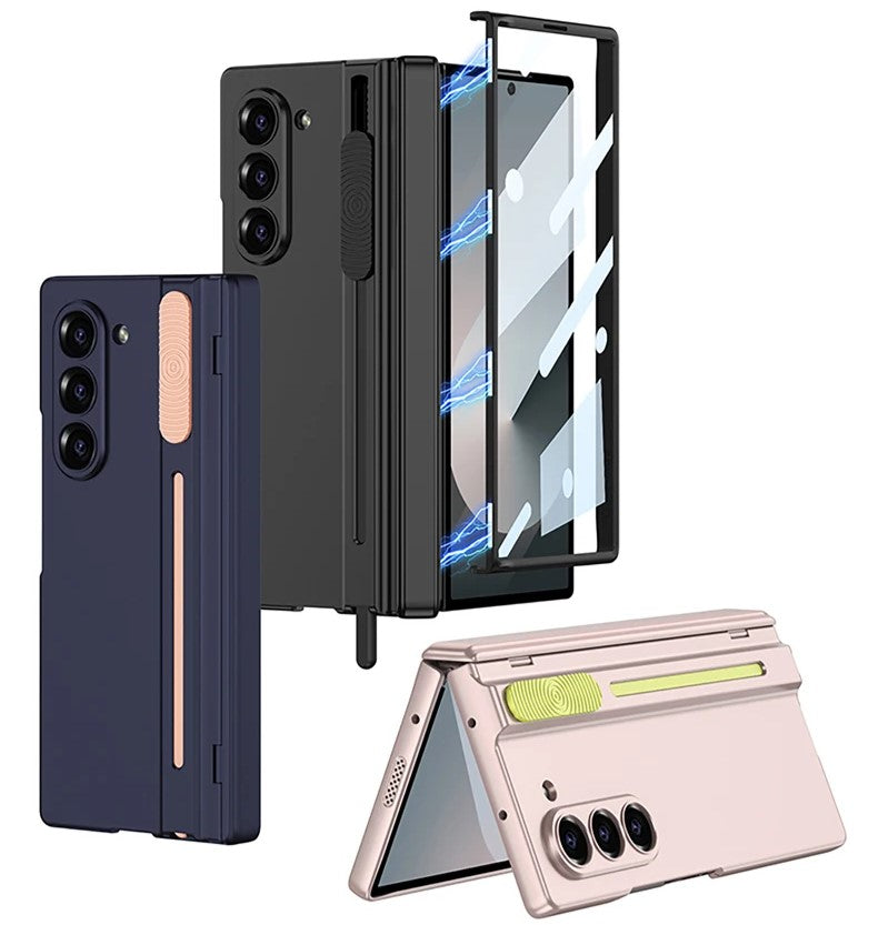 MagCore Ultra-Slim Shield for Z Fold 7, 6, 5 - Magnetic Hinge & Stylus Holder