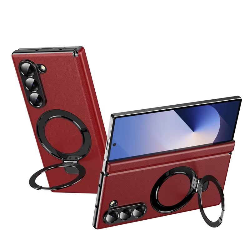 LuxMag Fold – Leather MagSafe Case with Hinge & Screen Protection