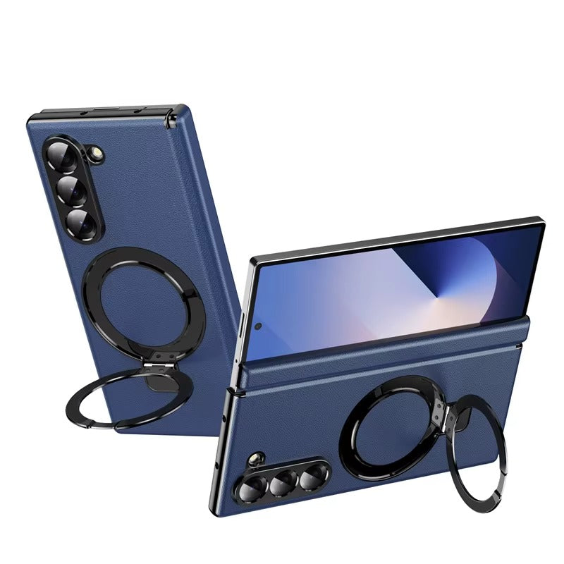 LuxMag Fold – Leather MagSafe Case with Hinge & Screen Protection