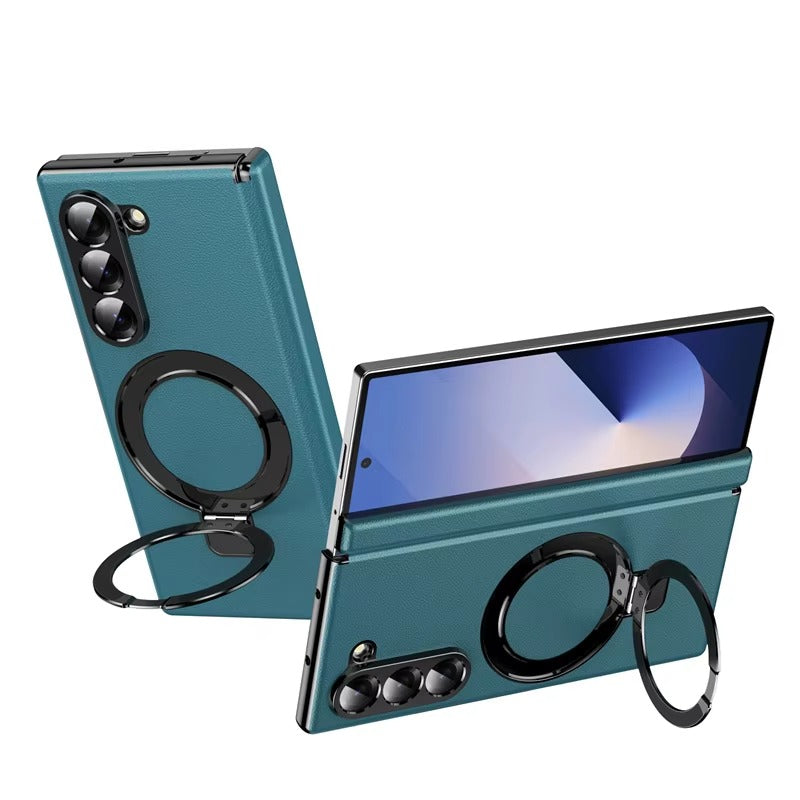 LuxMag Fold – Leather MagSafe Case with Hinge & Screen Protection