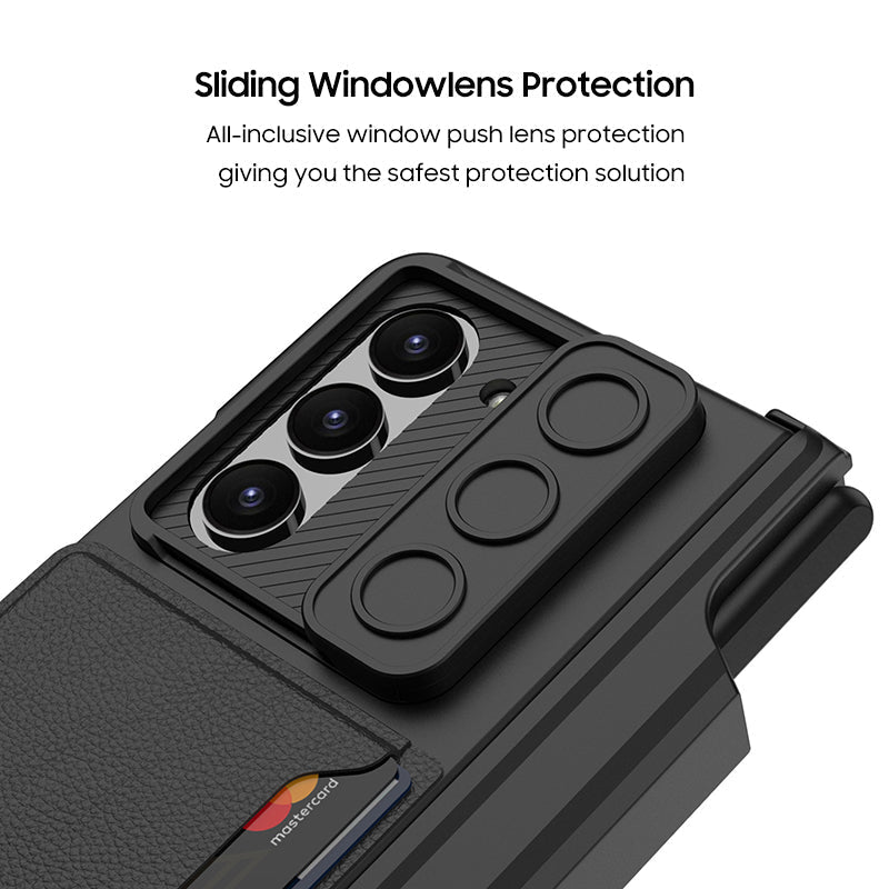 EclipseGuard™ 360° Slide Lens Protection: Card Holder Case for Z Fold 5