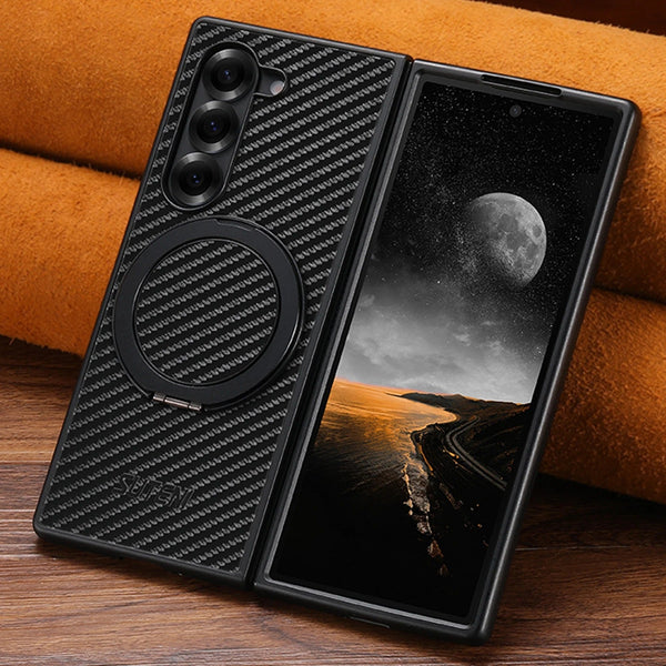 LuxTurn Fold – Vintage Leather 360° Rotating Stand Case