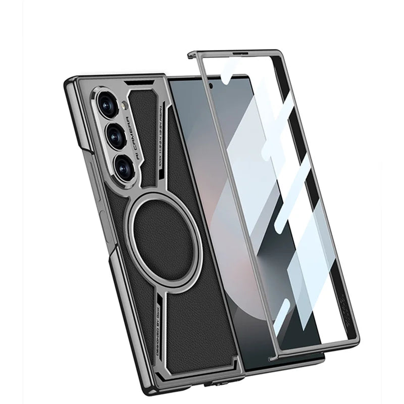 Slim Z-Style Magnetic Leather Case with Screen protector - Shockproof