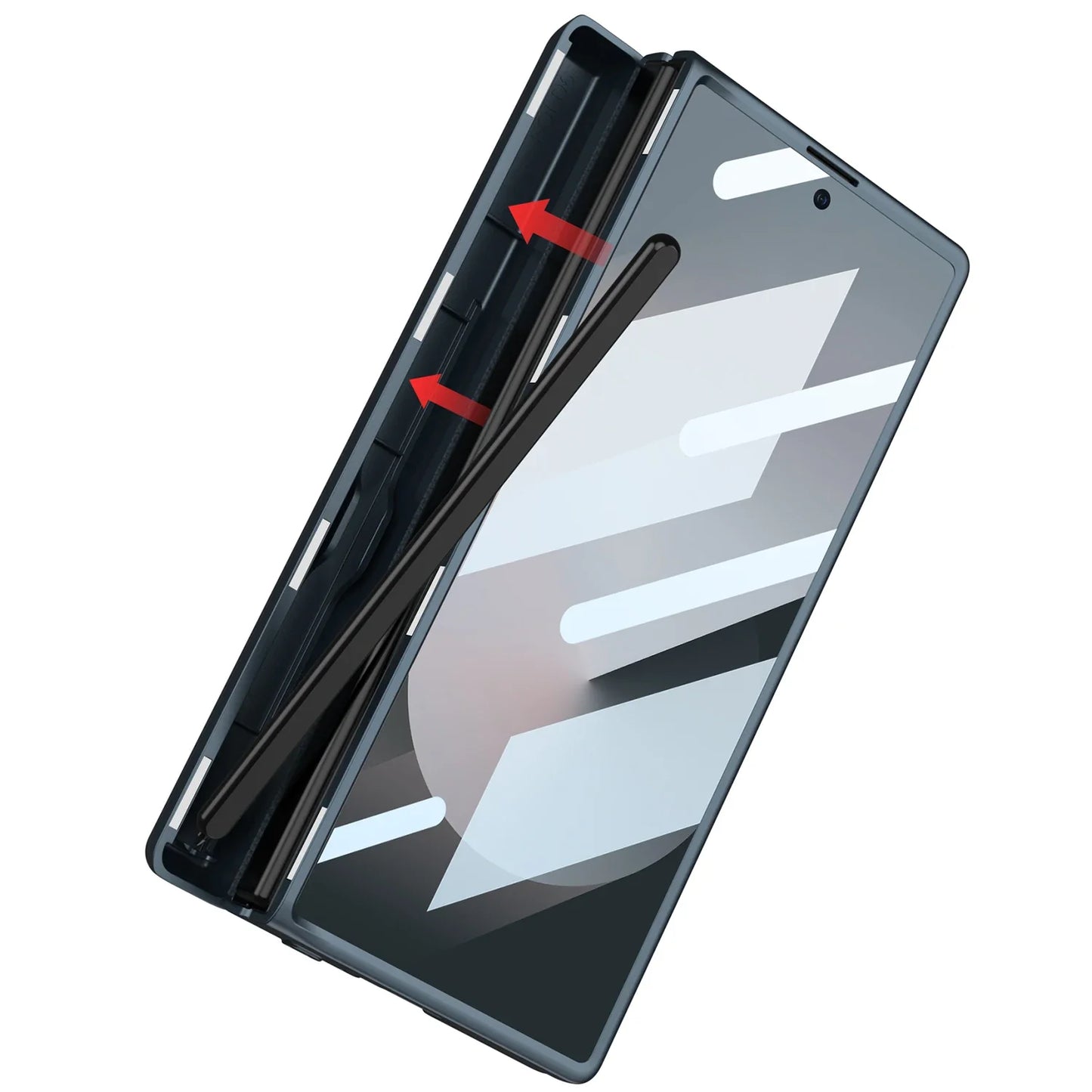 LeatherShield Hinge Z Fold 6, 5 - Pen Holder & Slim Design Case