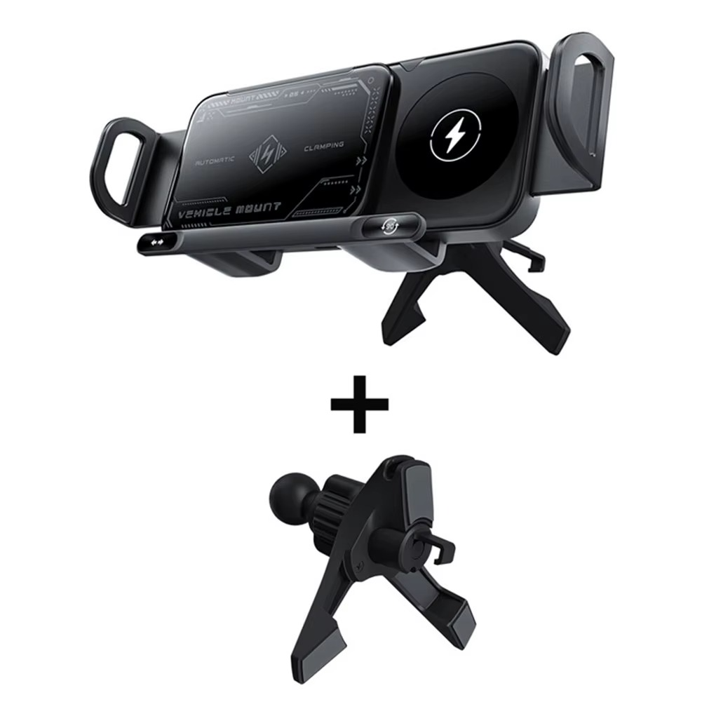 RoadCharge™ 15 W 360° Pivot Car Mount & Fast Wireless Charger