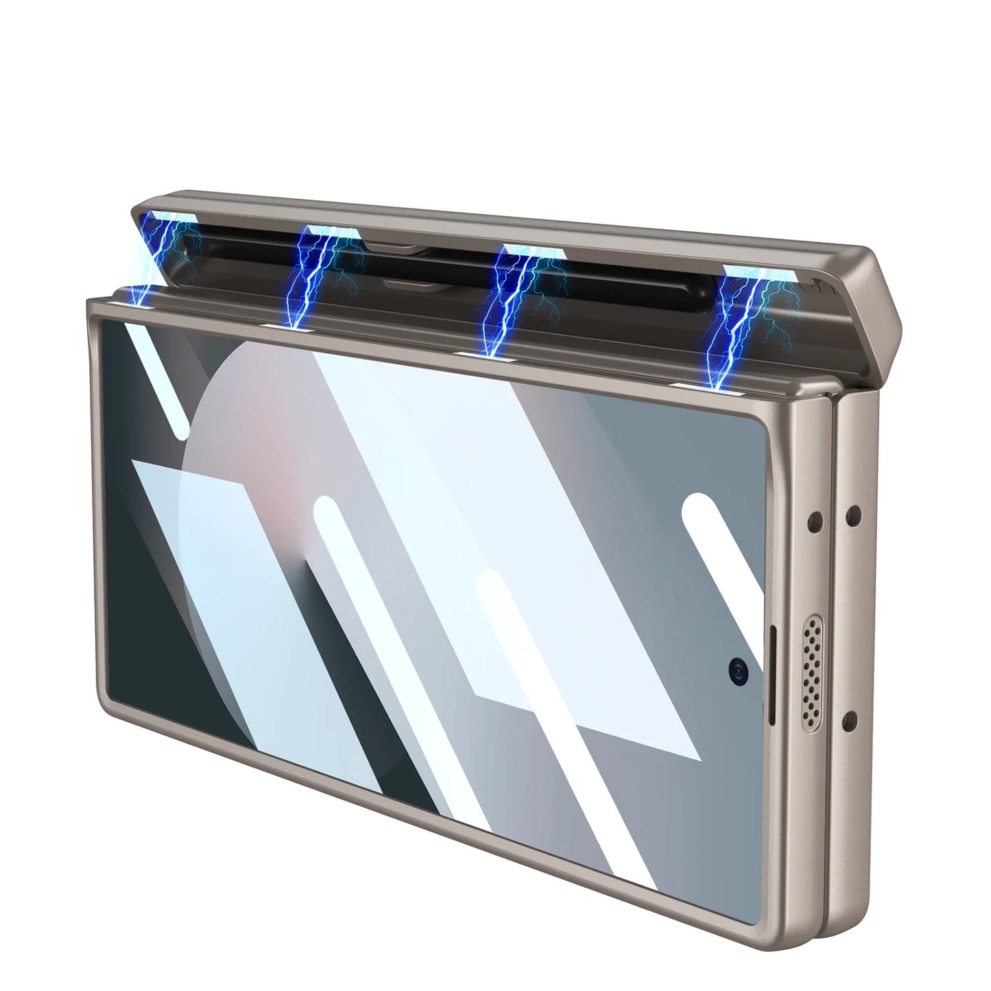 LeatherShield Hinge Z Fold 6, 5 - Pen Holder & Slim Design Case