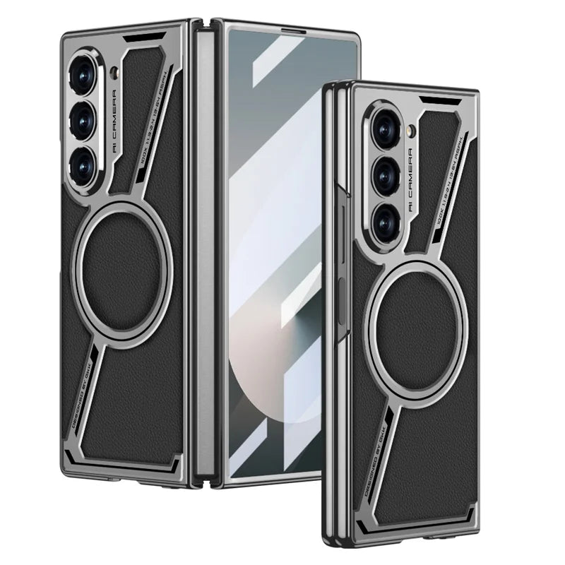 Slim Z-Style Magnetic Leather Case with Screen protector - Shockproof