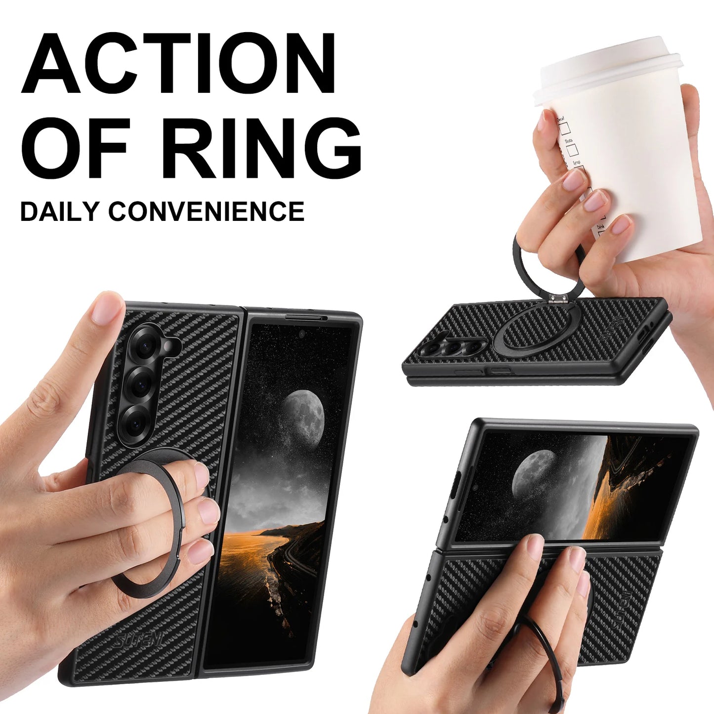 LuxTurn Fold – Vintage Leather 360° Rotating Stand Case