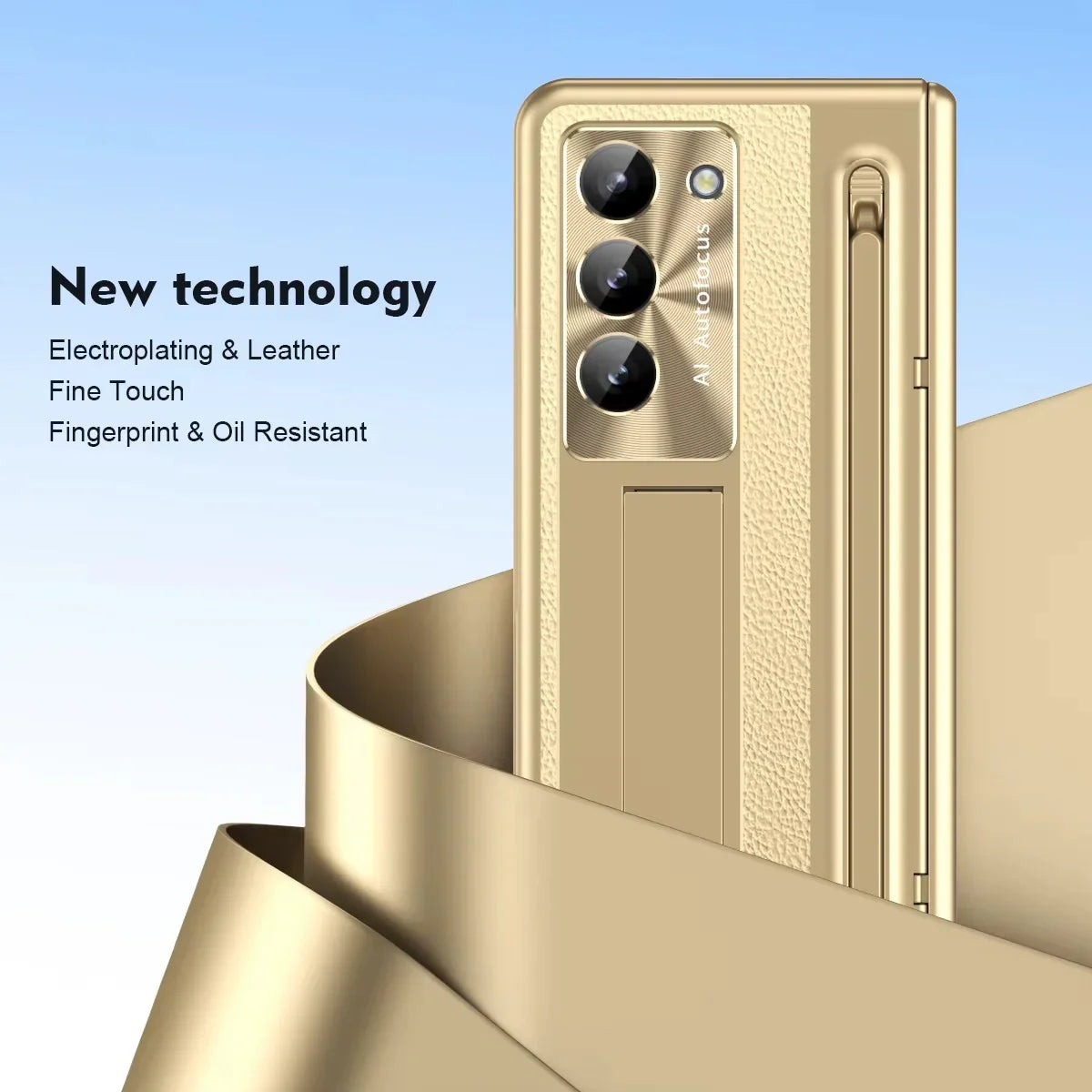 LumiEdge Fold – UV Glow Case with Pen Holder & Bracket
