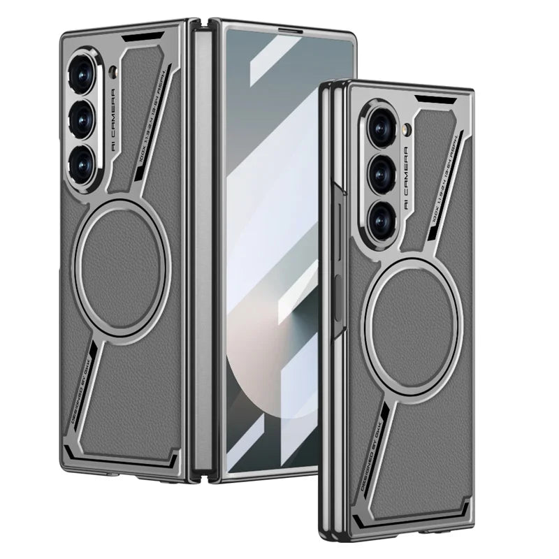 Slim Z-Style Magnetic Leather Case with Screen protector - Shockproof