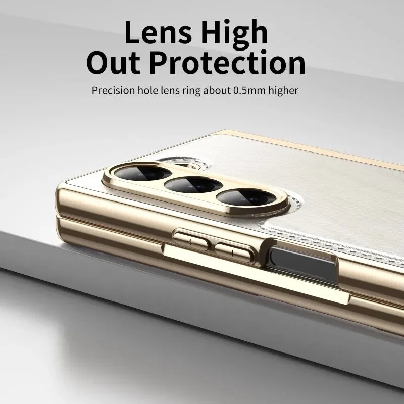 ExecuFold – Luxury Matte Leather Armor for Z Fold Series