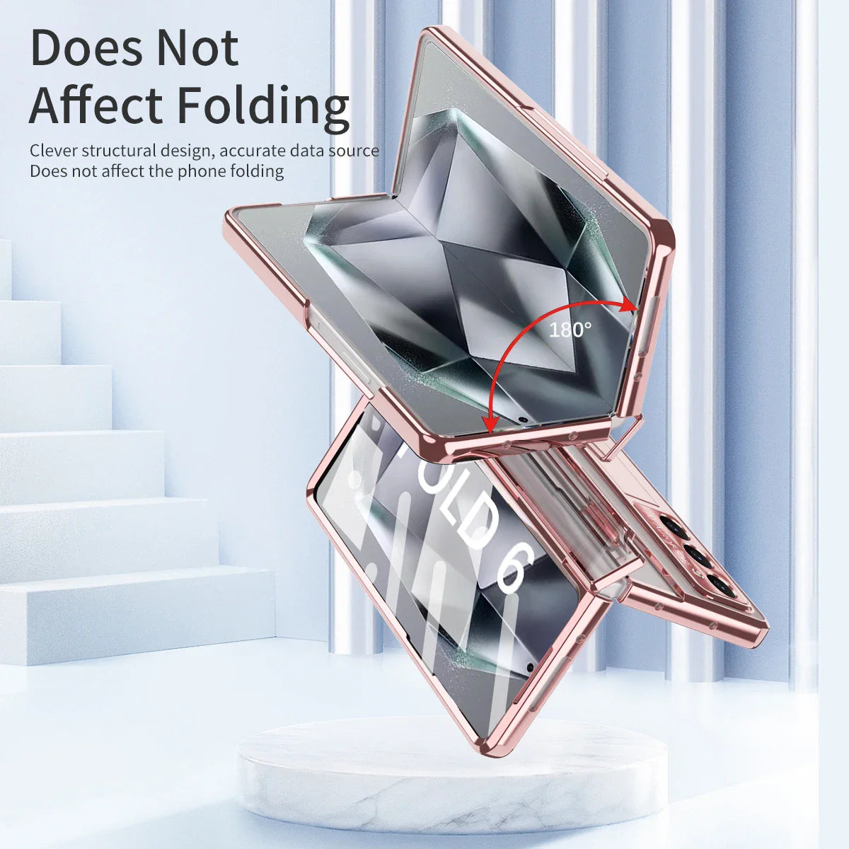 Z Fold 6 360° Armor Hinge Folding Transparent Case 2.0