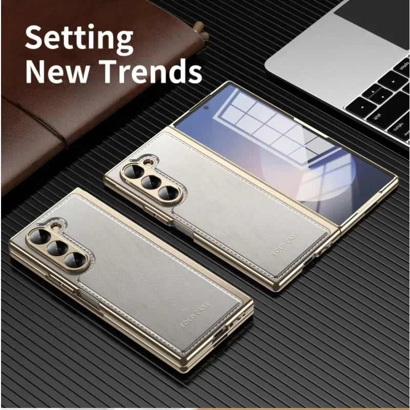 ExecuFold – Luxury Matte Leather Armor for Z Fold Series