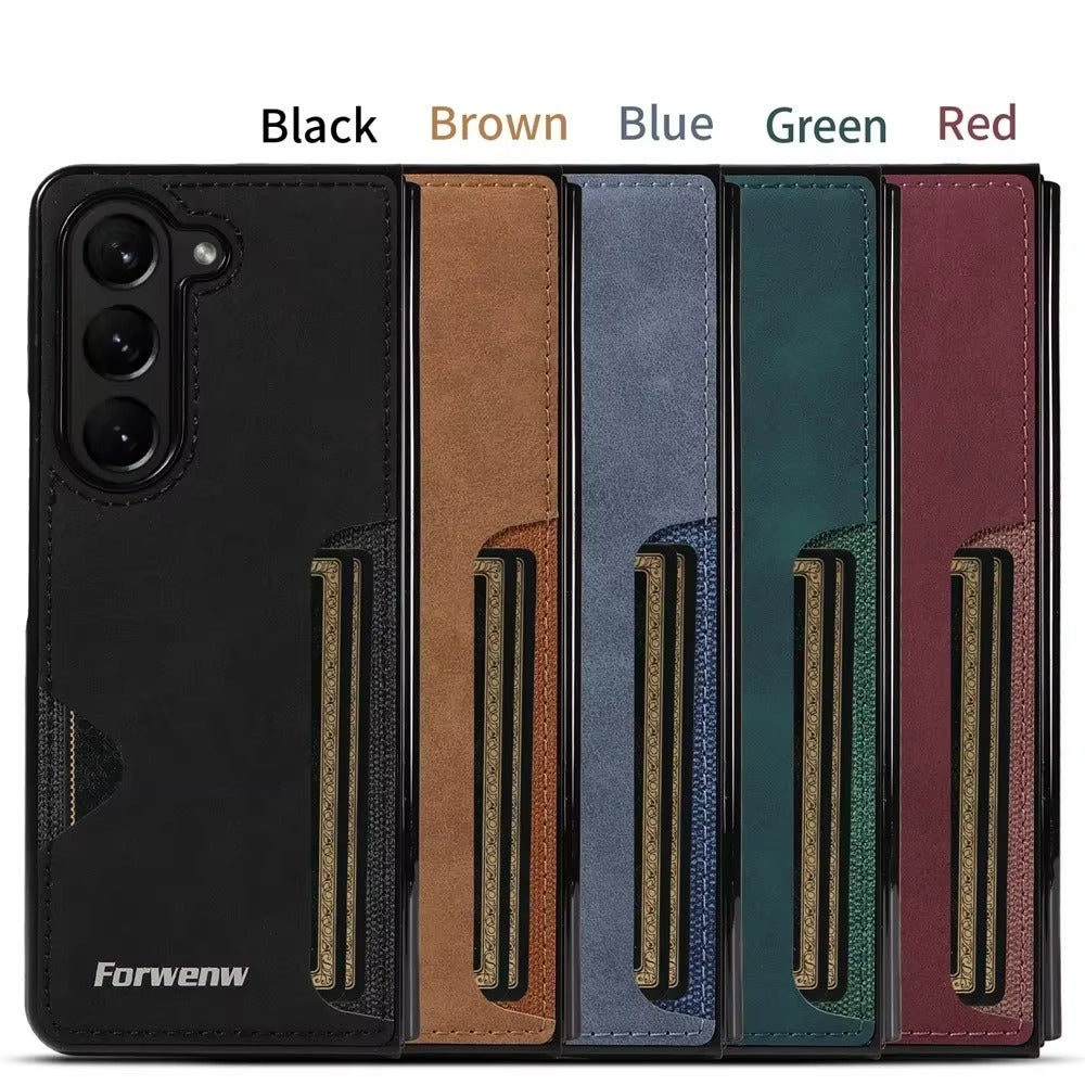 SlimVault Fold – Luxury Leather Card Holder Case for Z Fold Series