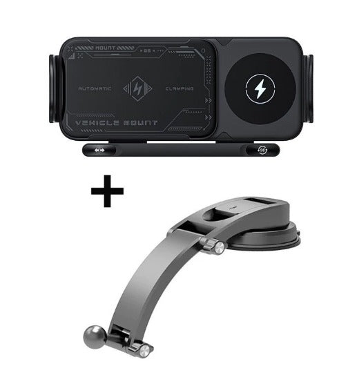 RoadCharge™ 15 W 360° Pivot Car Mount & Fast Wireless Charger