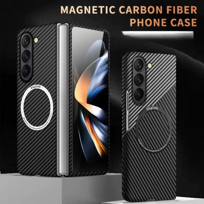 CarbonEdge Fold – Ultra-Thin MagSafe Fiber Armor