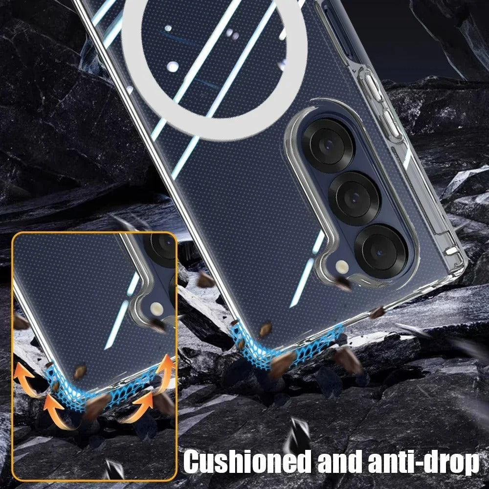 MagnoClear Fold – Transparent MagSafe Armor for Z Fold 7 & 6