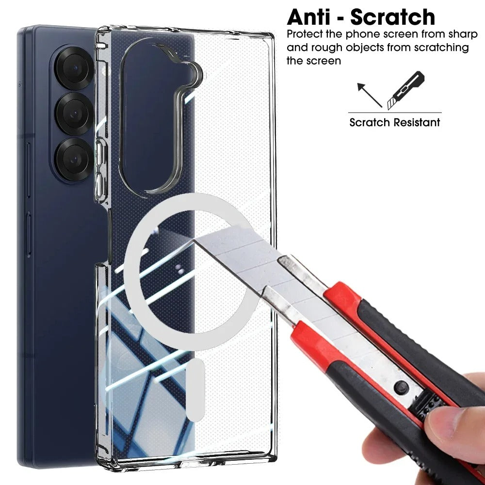 MagnoClear Fold – Transparent MagSafe Armor for Z Fold 7 & 6