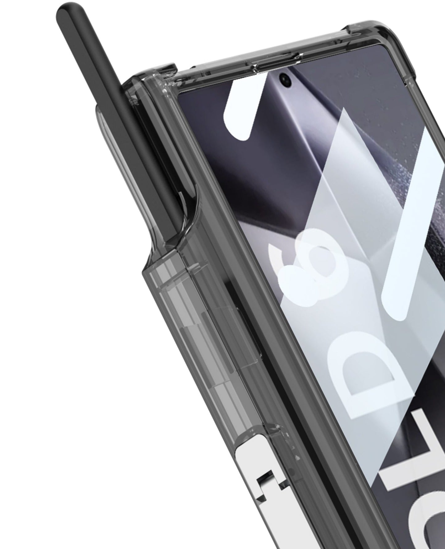 Z Fold 6 Clear HD MagSafe Kickstand & Pen Holder Shockproof Case