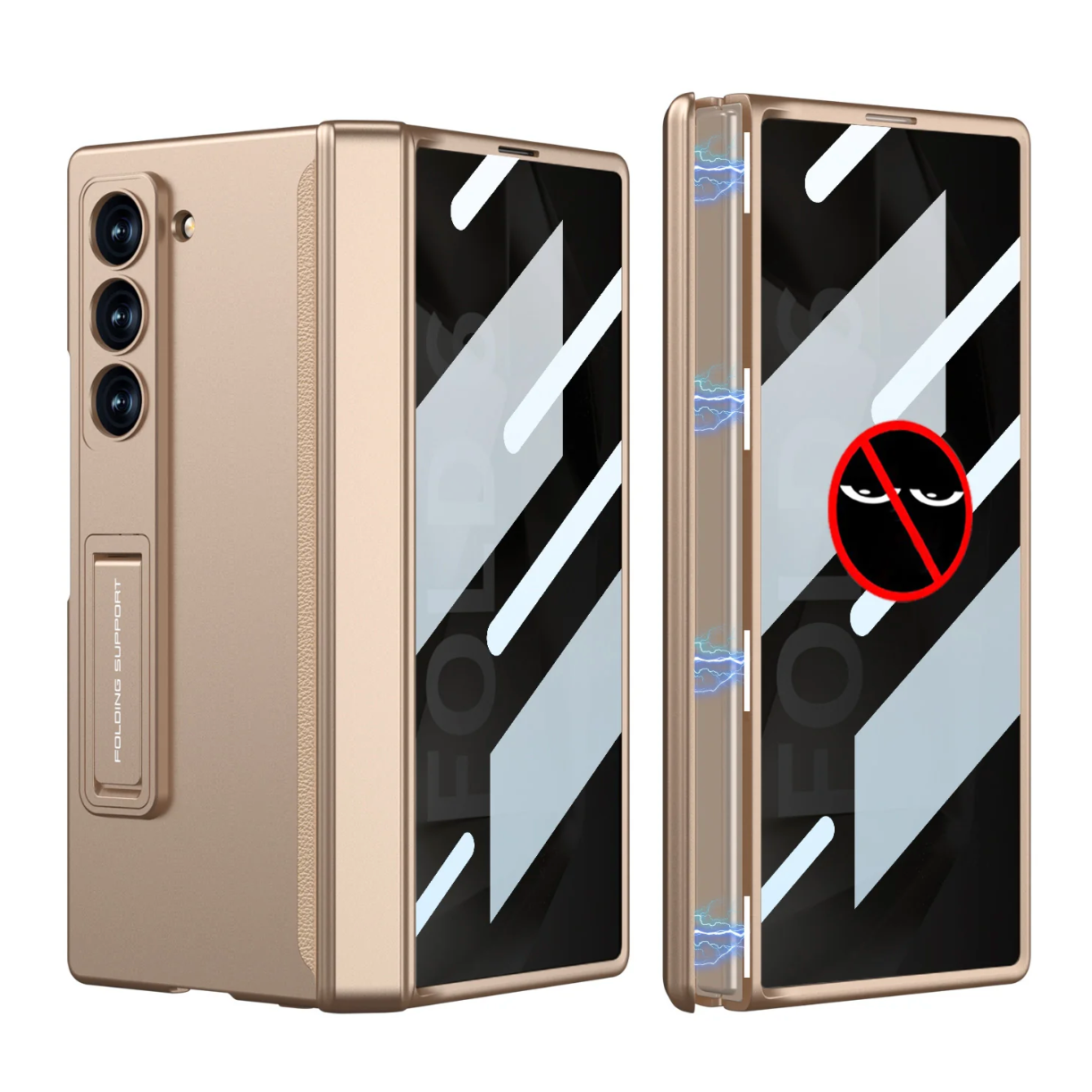 Slim 360° Protection Case Magnetic Hinge Anti-Peep for Z Fold 7, 6