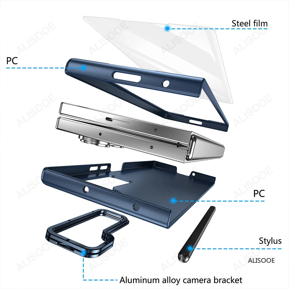 FortiPen Fold – Military Armor Case with Stylus Slot & Kickstand