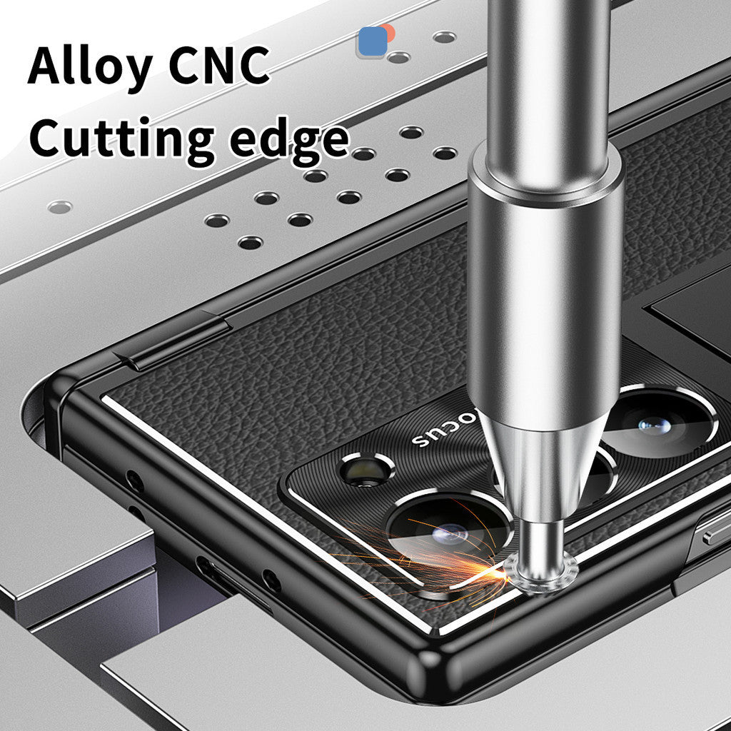Leather Hinge S Pen Slot Kick stand Case - Z Fold Series