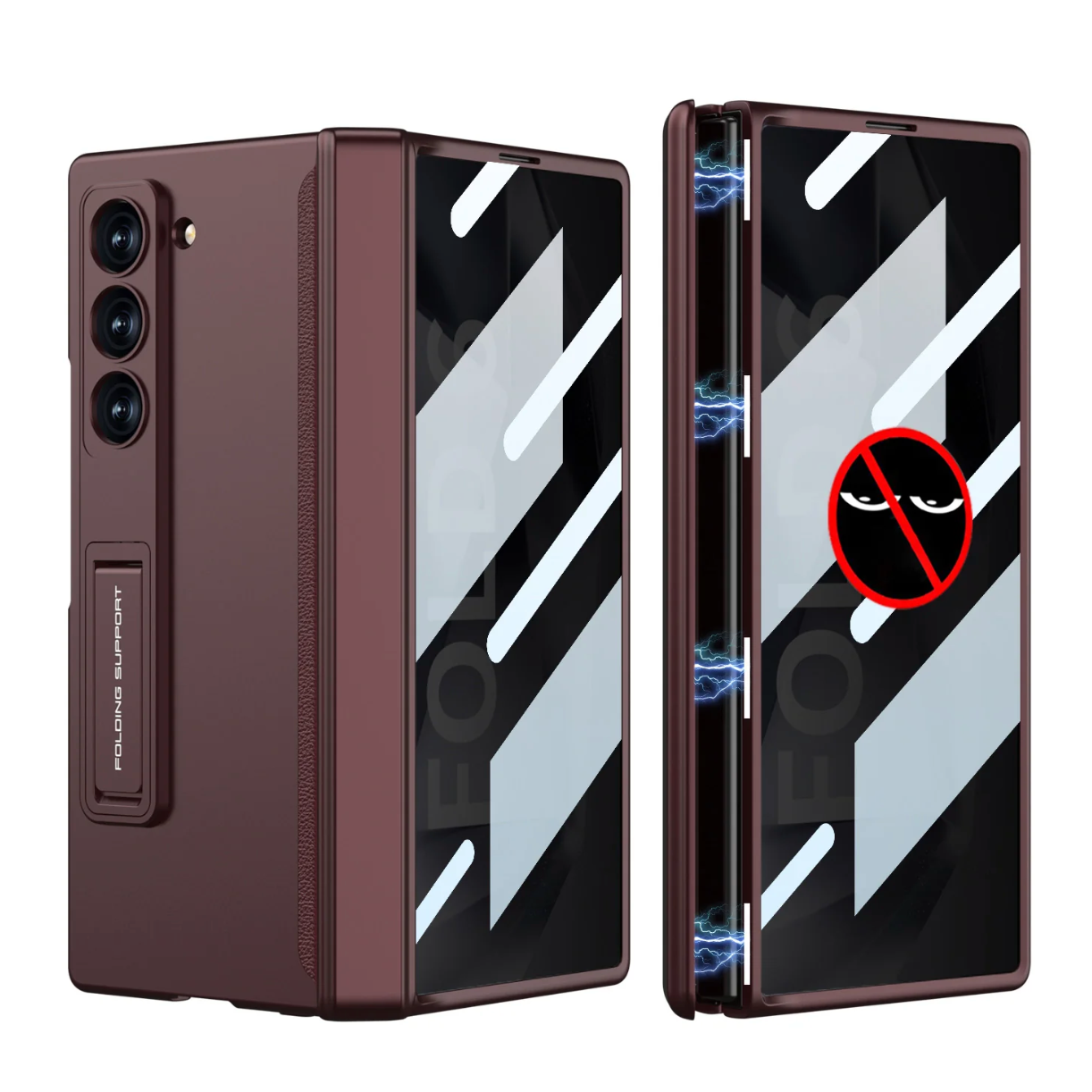 Slim 360° Protection Case Magnetic Hinge Anti-Peep for Z Fold 7, 6