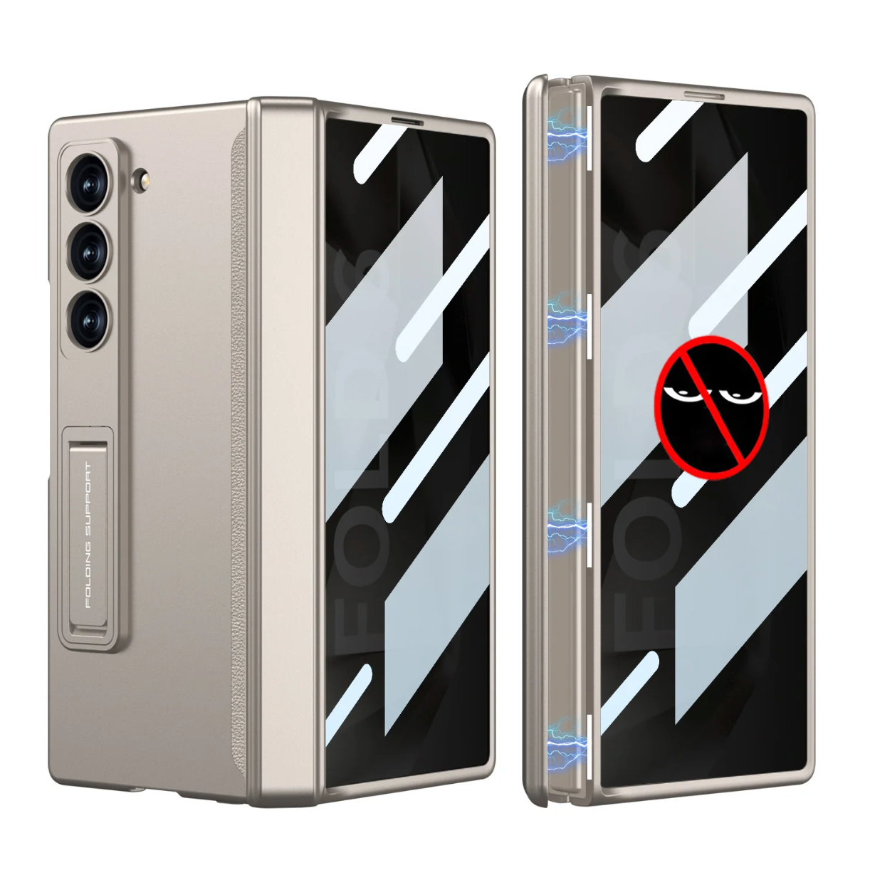 Slim 360° Protection Case Magnetic Hinge Anti-Peep for Z Fold 7, 6