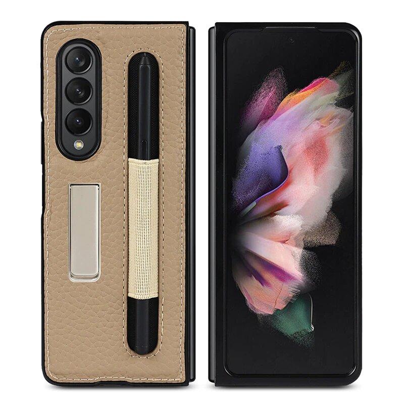 Leather Kickstand Case (Pen slot) - Z Fold
