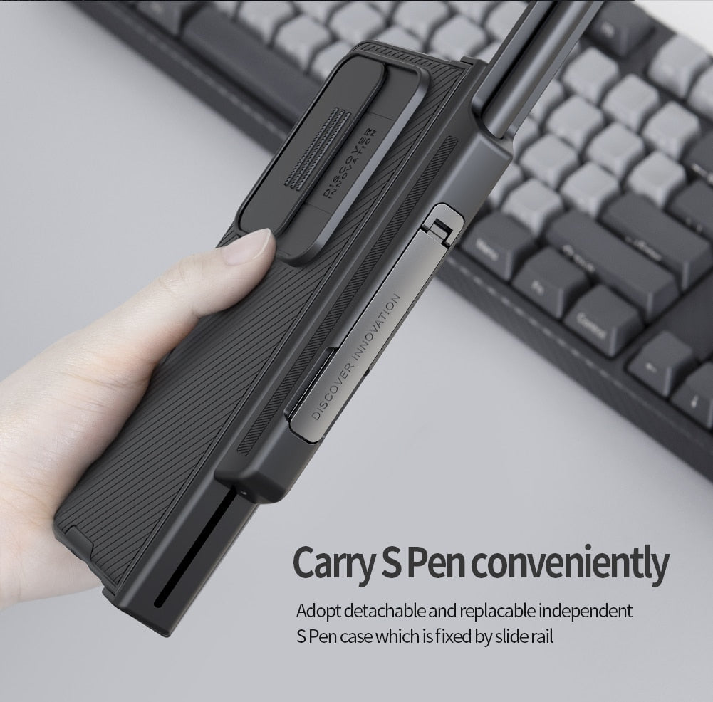 3 in 1 Slide Camera Protector Kickstand & S-Pen Pocket - Z fold Series