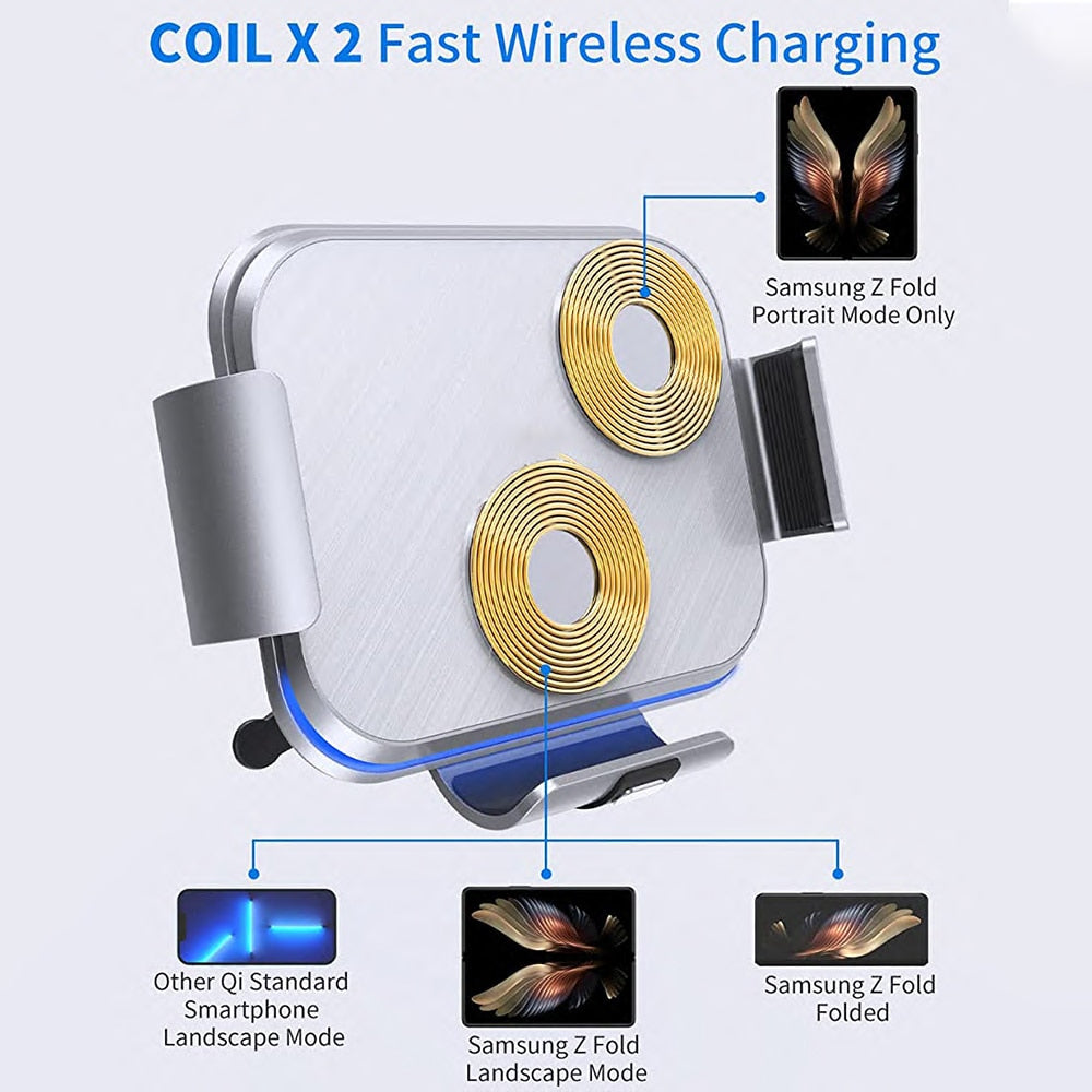 CAR WIRELESS FAST CHARGING AUTO CLAMPING MOUNT - Z Fold Series