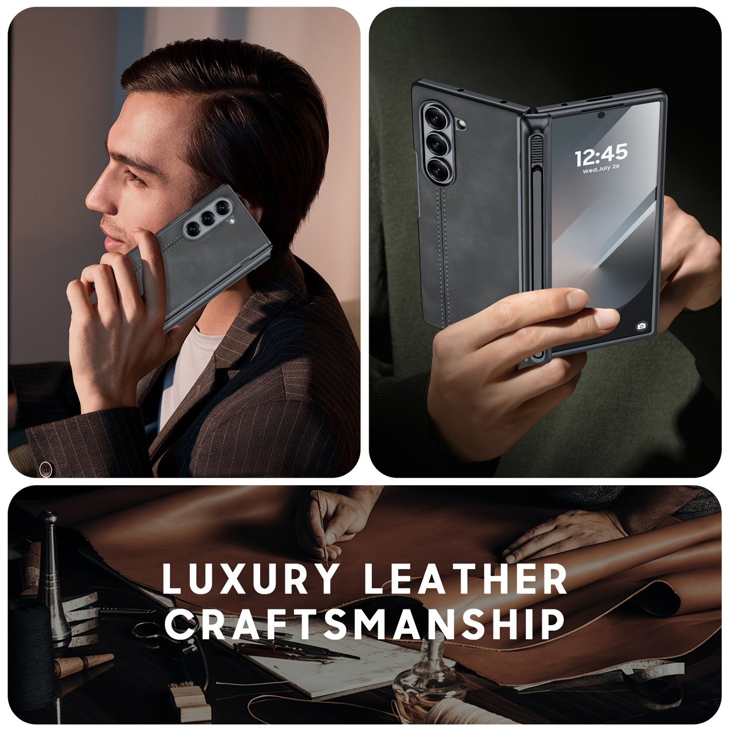 LeatherShield Z6 – Matte Faux Leather S Pen Case
