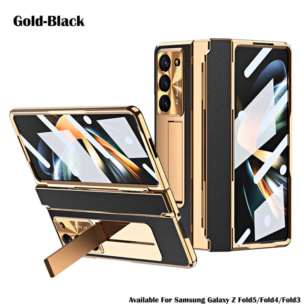 Hinge Plain Leather Folding Case Suitable - Z Fold 5