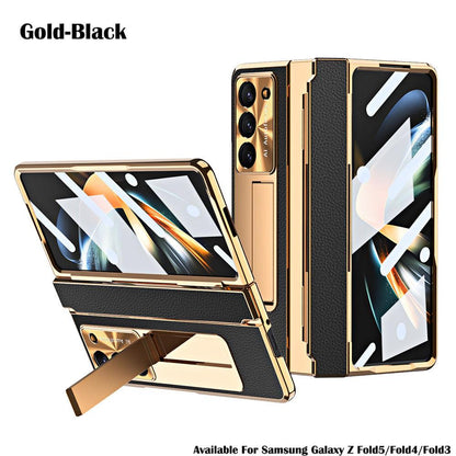 Hinge Plain Leather Folding Case Suitable - Z Fold 5