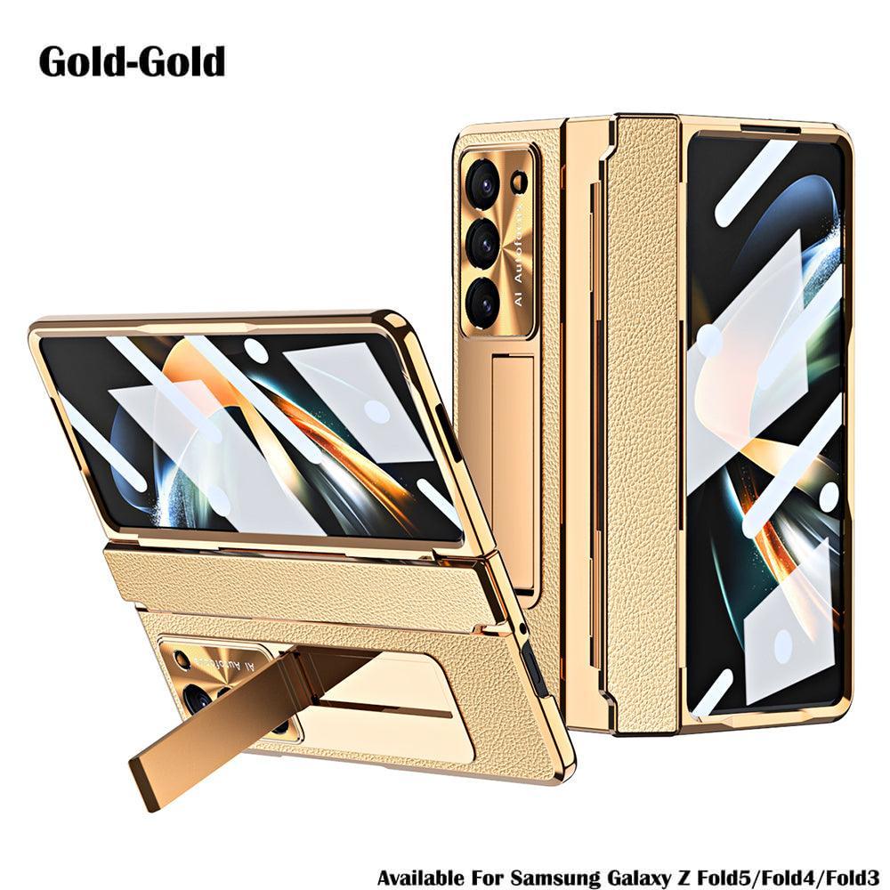 Hinge Plain Leather Folding Case Suitable - Z Fold 5