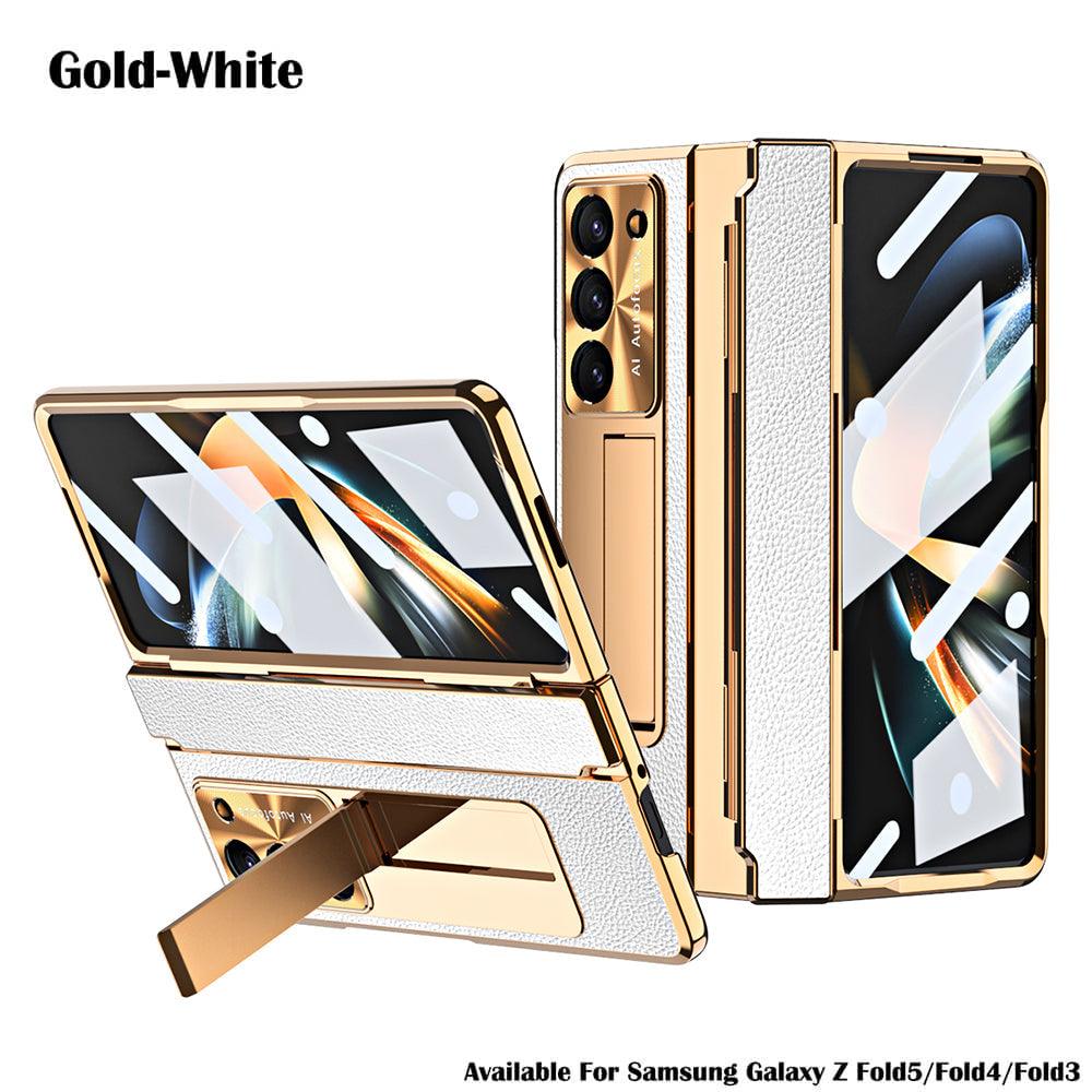 Hinge Plain Leather Folding Case Suitable - Z Fold 5