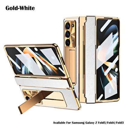 Hinge Plain Leather Folding Case Suitable - Z Fold 5