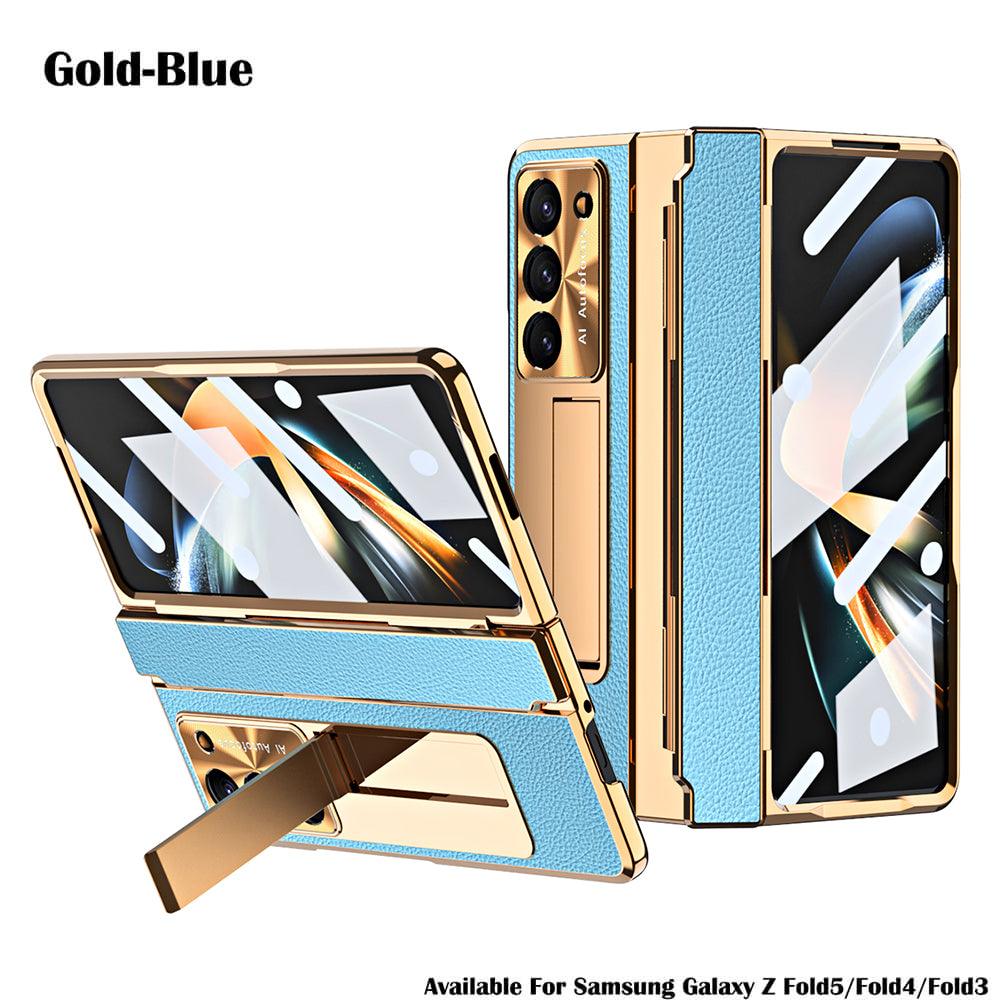 Hinge Plain Leather Folding Case Suitable - Z Fold 5