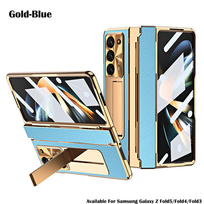 Hinge Plain Leather Folding Case Suitable - Z Fold 5