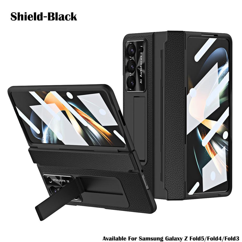 Hinge Plain Leather Folding Case Suitable - Z Fold 5